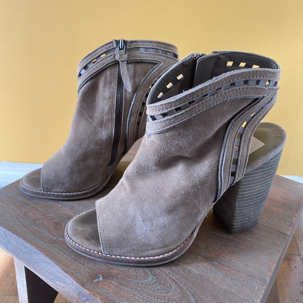 Dolce Vita open toe suede bootie
